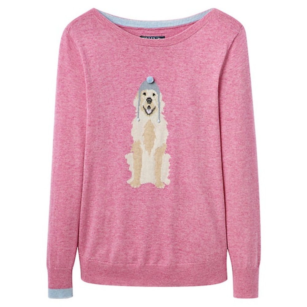 Joules Fondant Pink Retriever Sweater